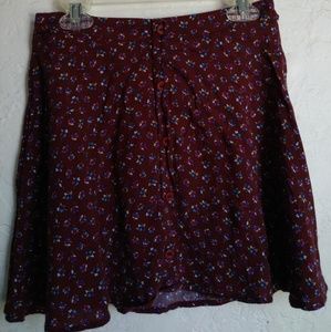 Lush floral mini skirt